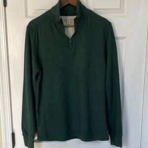 J. Crew Men's Forest Green Zip-Up Sweater